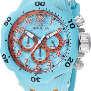 Invicta Men's 52.5mm Venom Chronograph Quartz Light Blue/Orange Tone 100m Watch